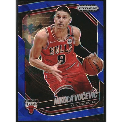 2024-25 Panini Prizm Black Prizms Blue Ice #10 Nikola Vucevic