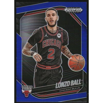 2024-25 Panini Prizm Black Prizms Blue #102 Lonzo Ball