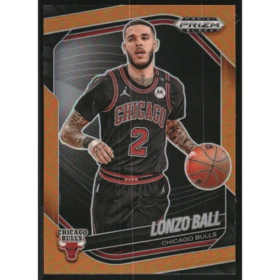 2024-25 Panini Prizm Black Prizms Orange #102 Lonzo Ball