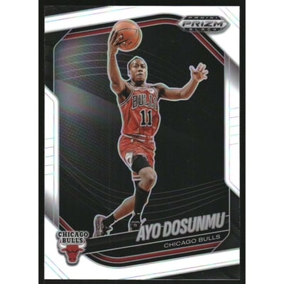 2024-25 Panini Prizm Black Prizms White #165 Ayo Dosunmu