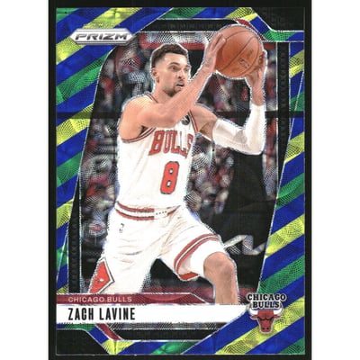 2024-25 Panini Prizm Prizms Choice Blue Yellow and Green #192 Zach LaVine