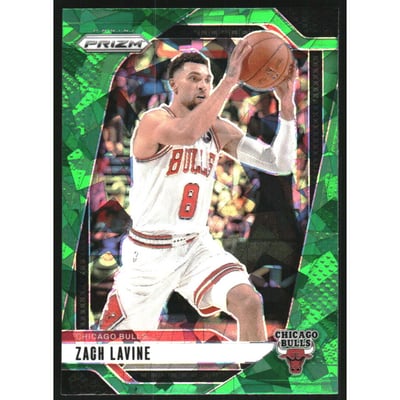 2024-25 Panini Prizm Prizms Green Ice #192 Zach LaVine