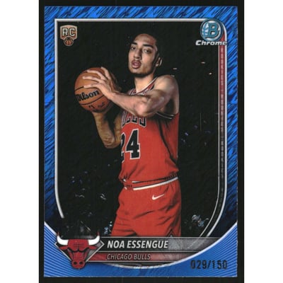 2025-26 Bowman Chrome Blue Shimmer Refractors #BCV12 Noa Essengue
