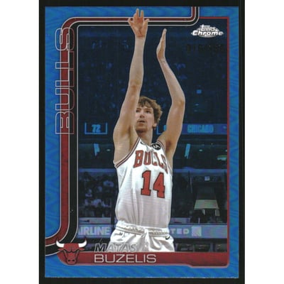 2025-26 Topps Chrome Blue Refractors #231 Matas Buzelis