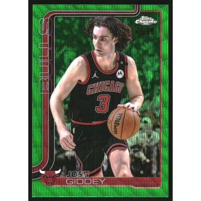 2025-26 Topps Chrome Green Wave Refractors #48 Josh Giddey