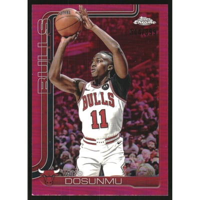 2025-26 Topps Chrome Magenta Refractors #95 Ayo Dosunmu