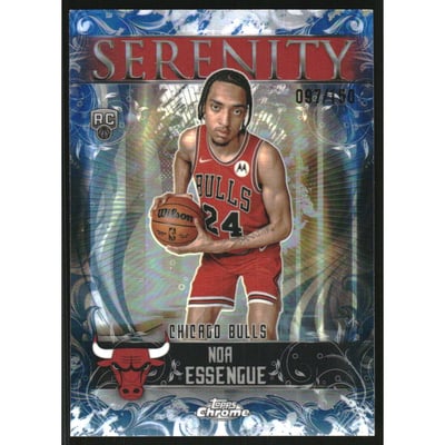 2025-26 Topps Chrome Serenity Blue Refractors #SY15 Noa Essengue