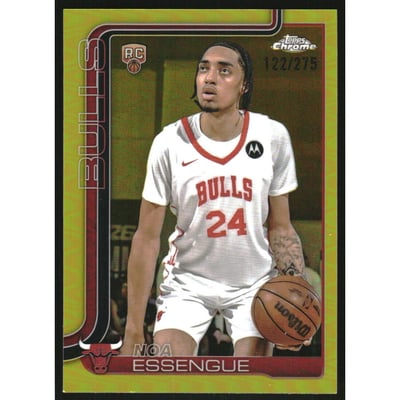 2025-26 Topps Chrome Yellow Refractors #262 Noa Essengue