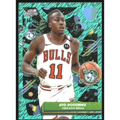 2025-26 Topps Cosmic Chrome Aqua Equinox Refractors #135 Ayo Dosunmu