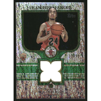 2025-26 Topps Franchise Fabrics Green Holo Foil #FFNE Noa Essengue