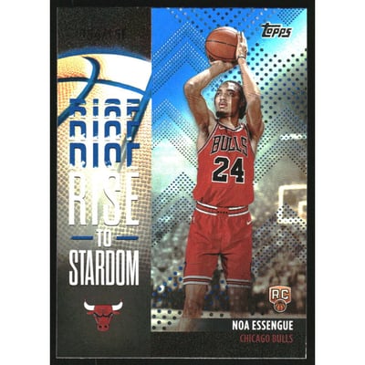 2025-26 Topps Rise to Stardom Blue Rainbow #RTS12 Noa Essengue