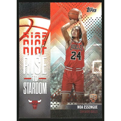 2025-26 Topps Rise to Stardom Orange Rainbow #RTS12 Noa Essengue