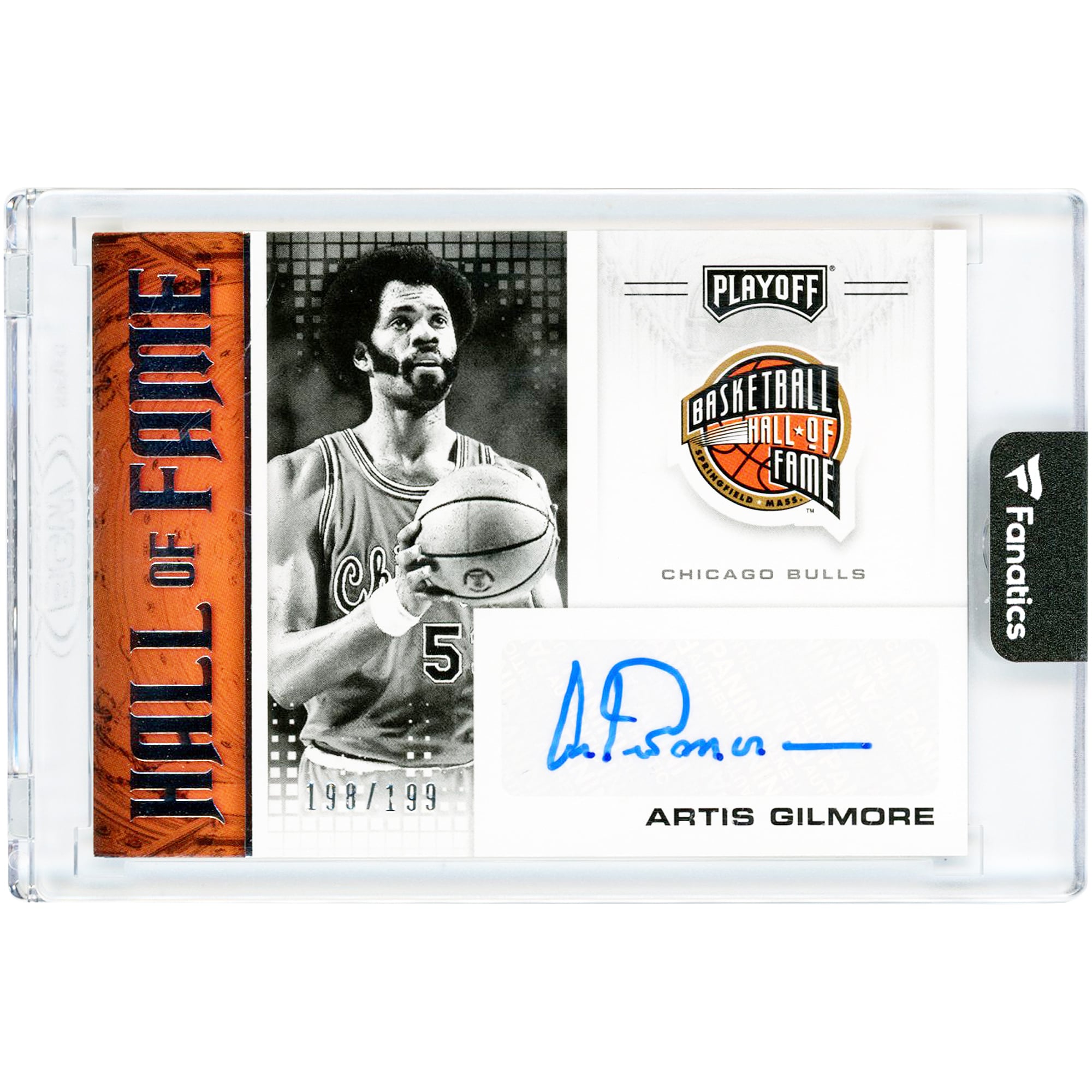 Carte autographiée par Artis Gilmore des Chicago Bulls, saison 2020-2021, Panini Chronicles Playoff Basketball Hall of Fame #HOF-ART #198/199