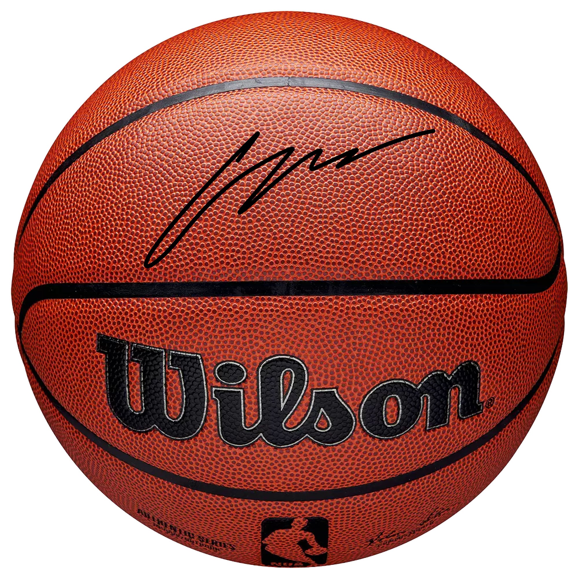 Caleb Wilson Chicago Bulls Autographed Wilson Authentic Series Indoor/Outdoor Basketball