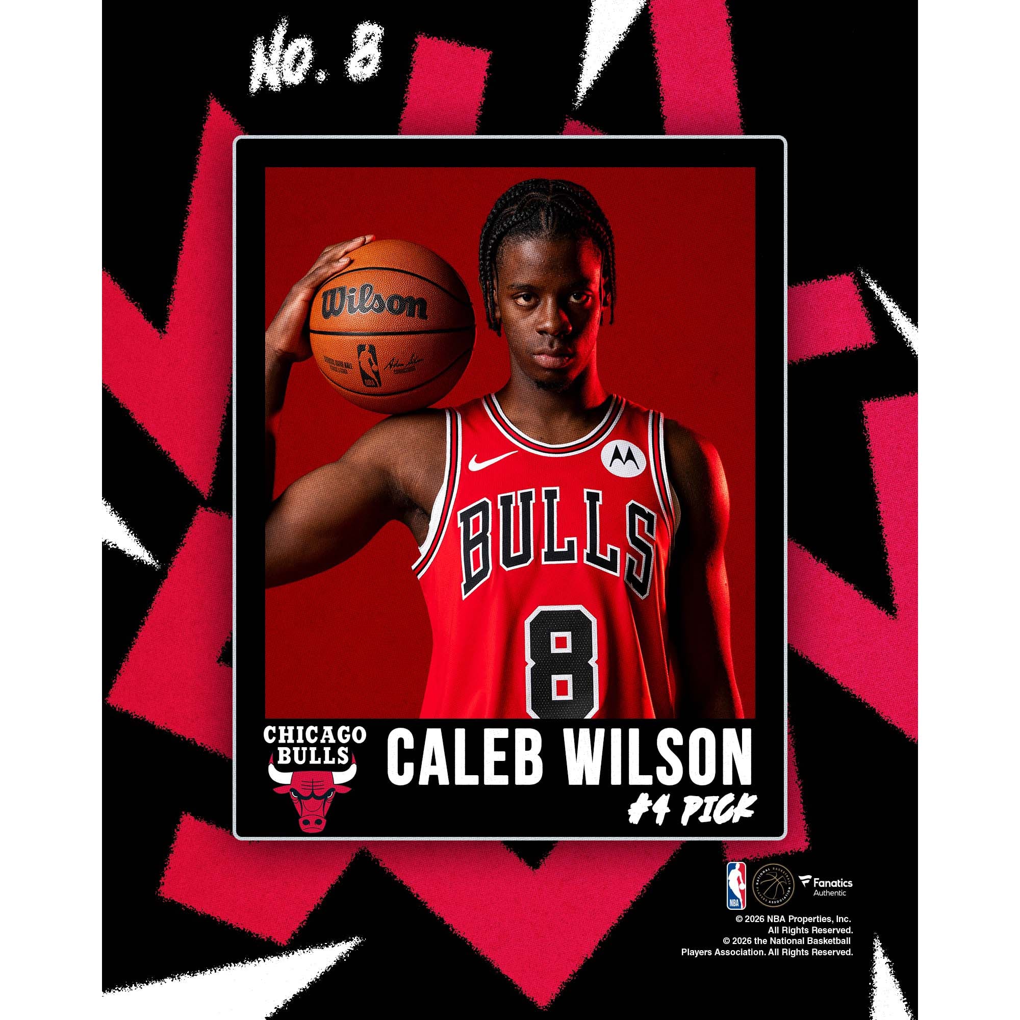 Caleb Wilson Chicago Bulls Unsigned 2026 NBA Draft Stylized Photograph