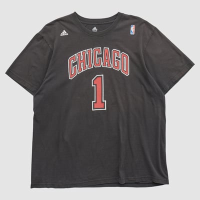 Chicago Bulls Adidas 2010s T-shirt - Black - 2XL by Fanatics Real Vintage