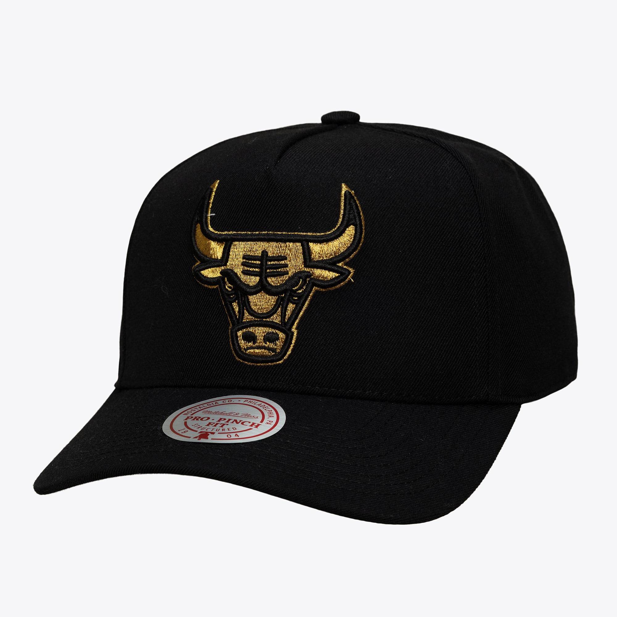 Chicago Bulls Black & Gold Pro Pinch Snapback Hat