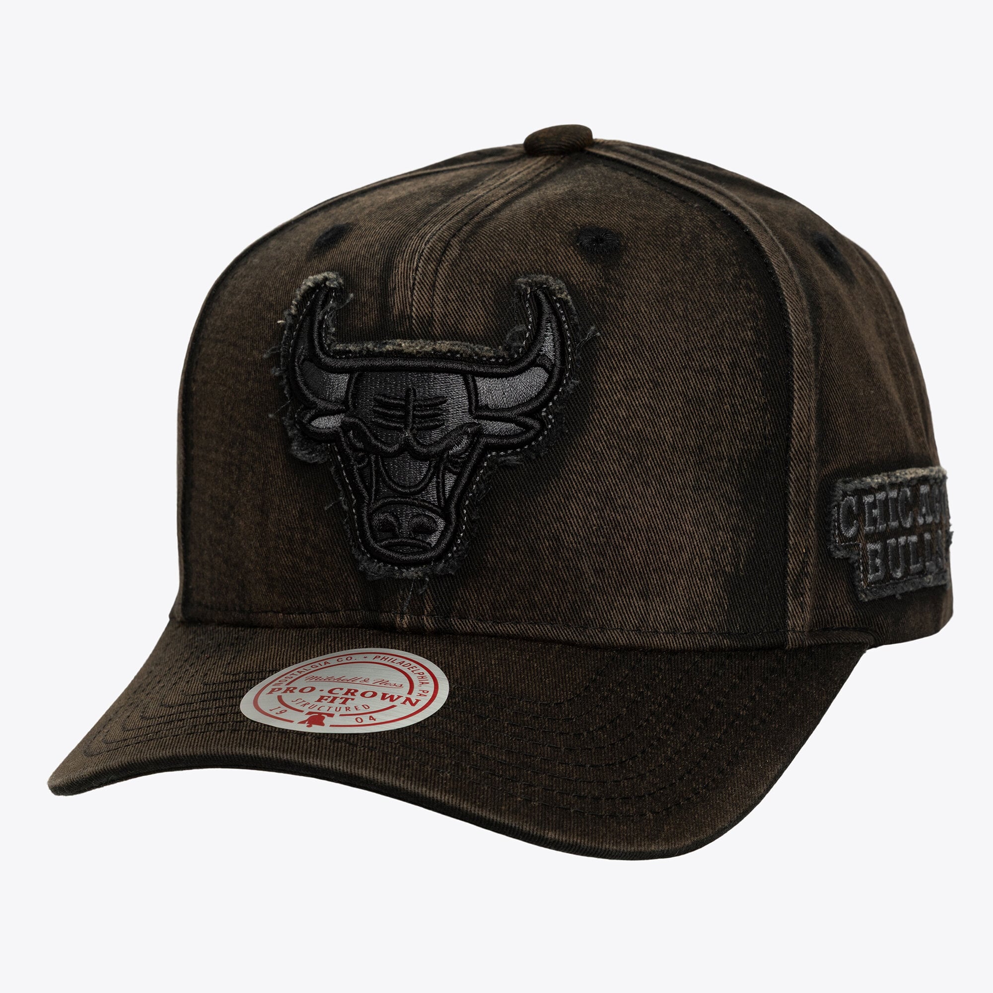 Chicago Bulls Black Downtown Pro Crown Snapback Hat