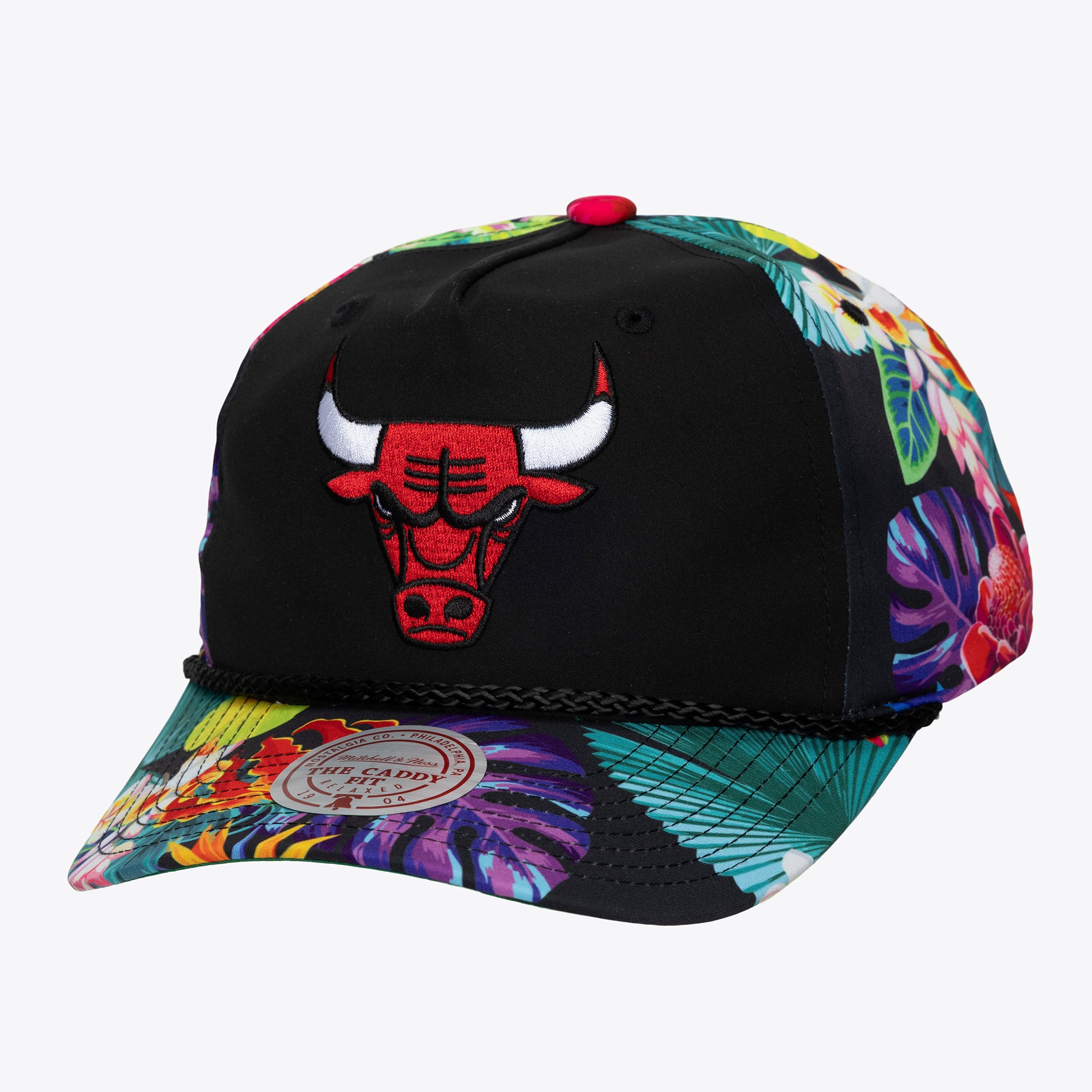 \'47 Hat Womens One Size Clean Up Chicago Bulls Green Floral NBA Adjustable Cap NBA Chicago Bulls Floral Snapback Cap Black Mitchell & Ness  main image 2