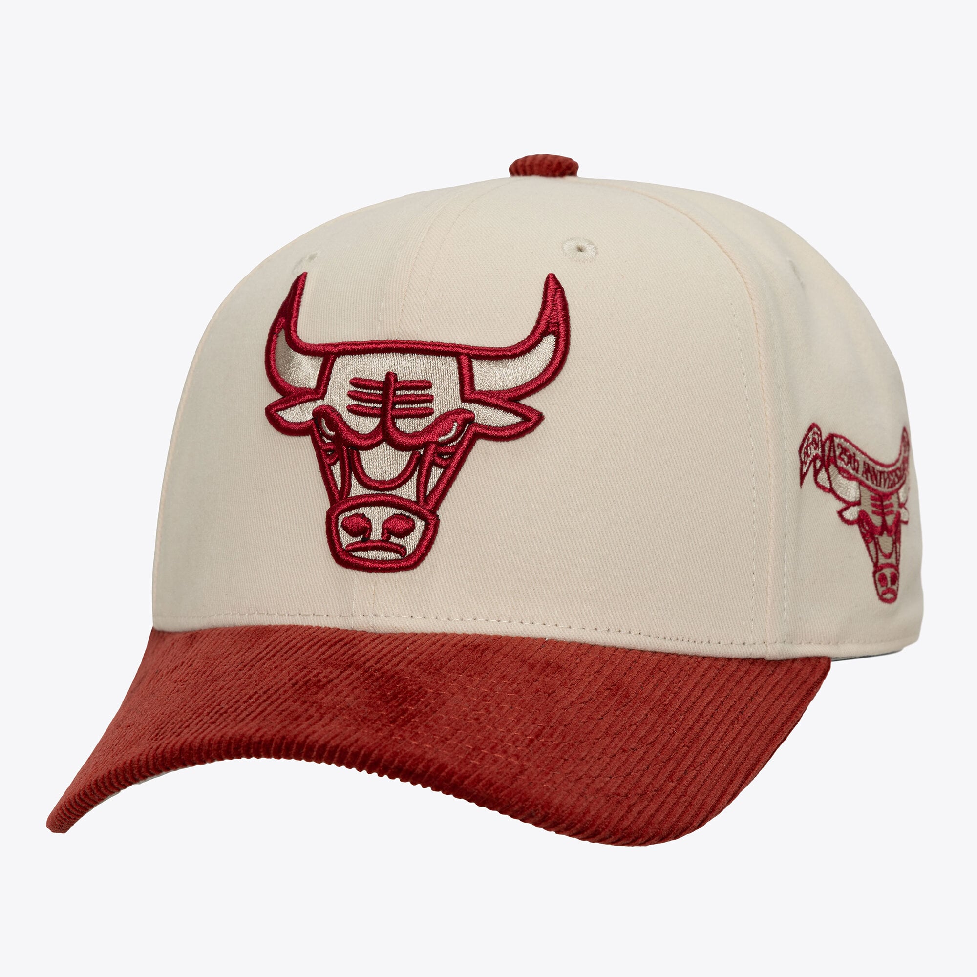 Chicago Bulls Cream Fall Corduroy Pro Crown Snapback Hat