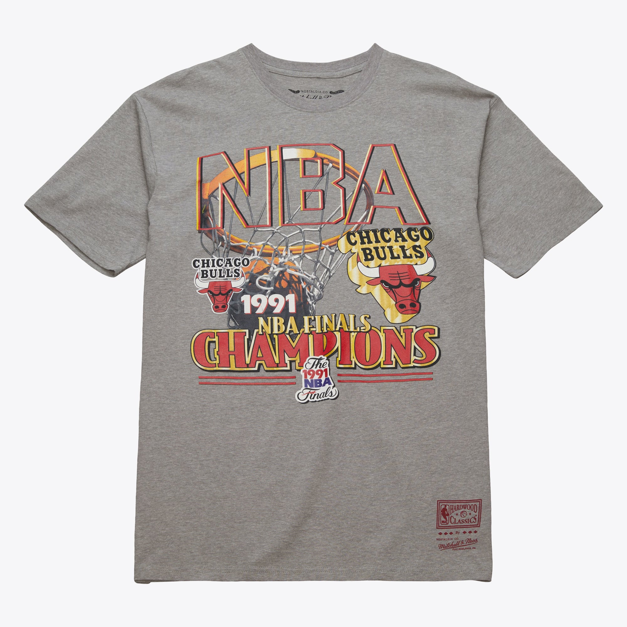 Chicago Bulls Gray 1991 NBA Finals Golden Champs T-Shirt