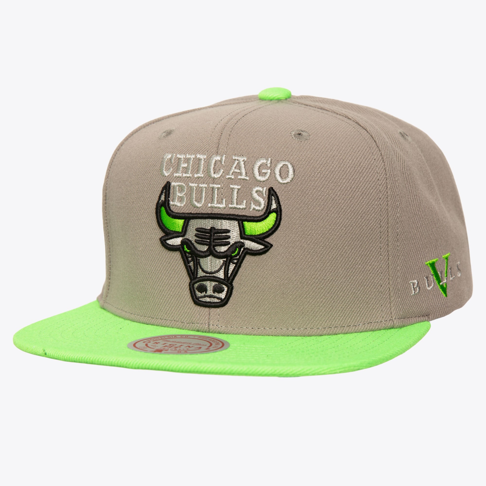 Chicago Bulls Gray Core V Snapback Hat