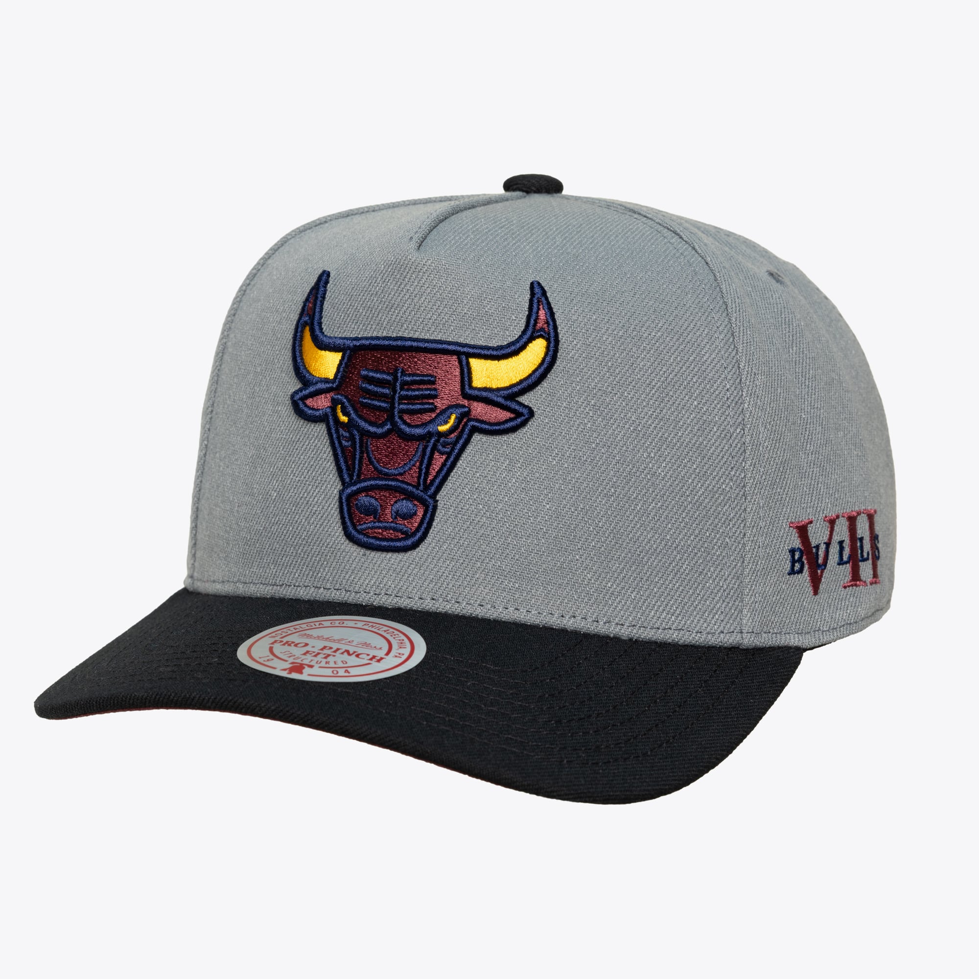 Chicago Bulls Gray/Black Core VII Pro Pinch Snapback Hat