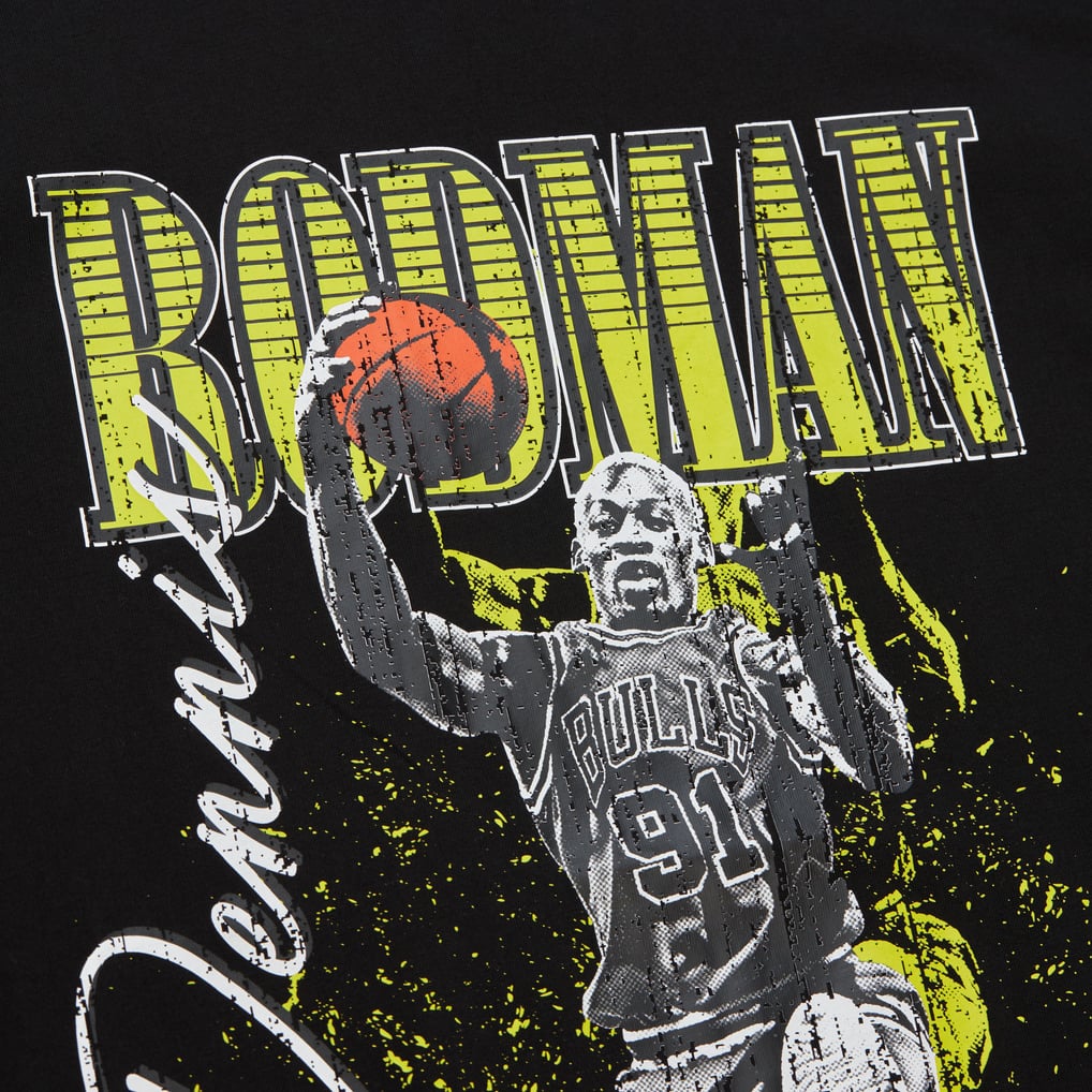 Mitchell & Ness シカゴ・ブルズ ネオンポップ Tシャツ デニス・ロッドマン