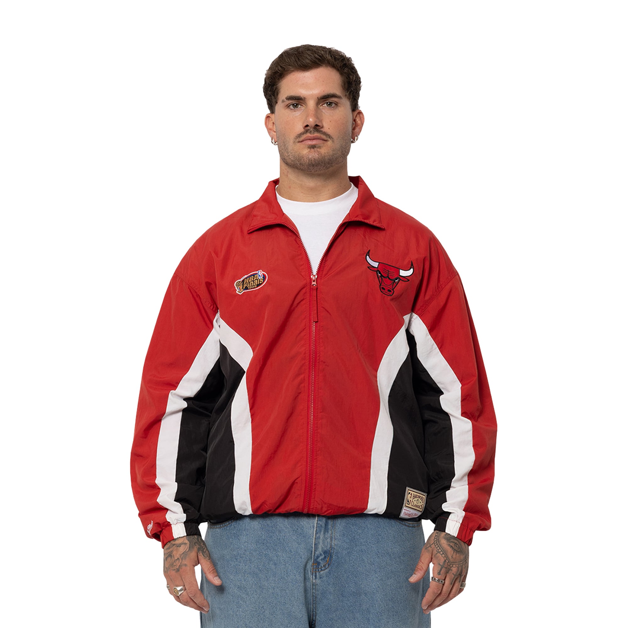 Chicago Bulls Nylon Track Jacket By Mitchell & Ness