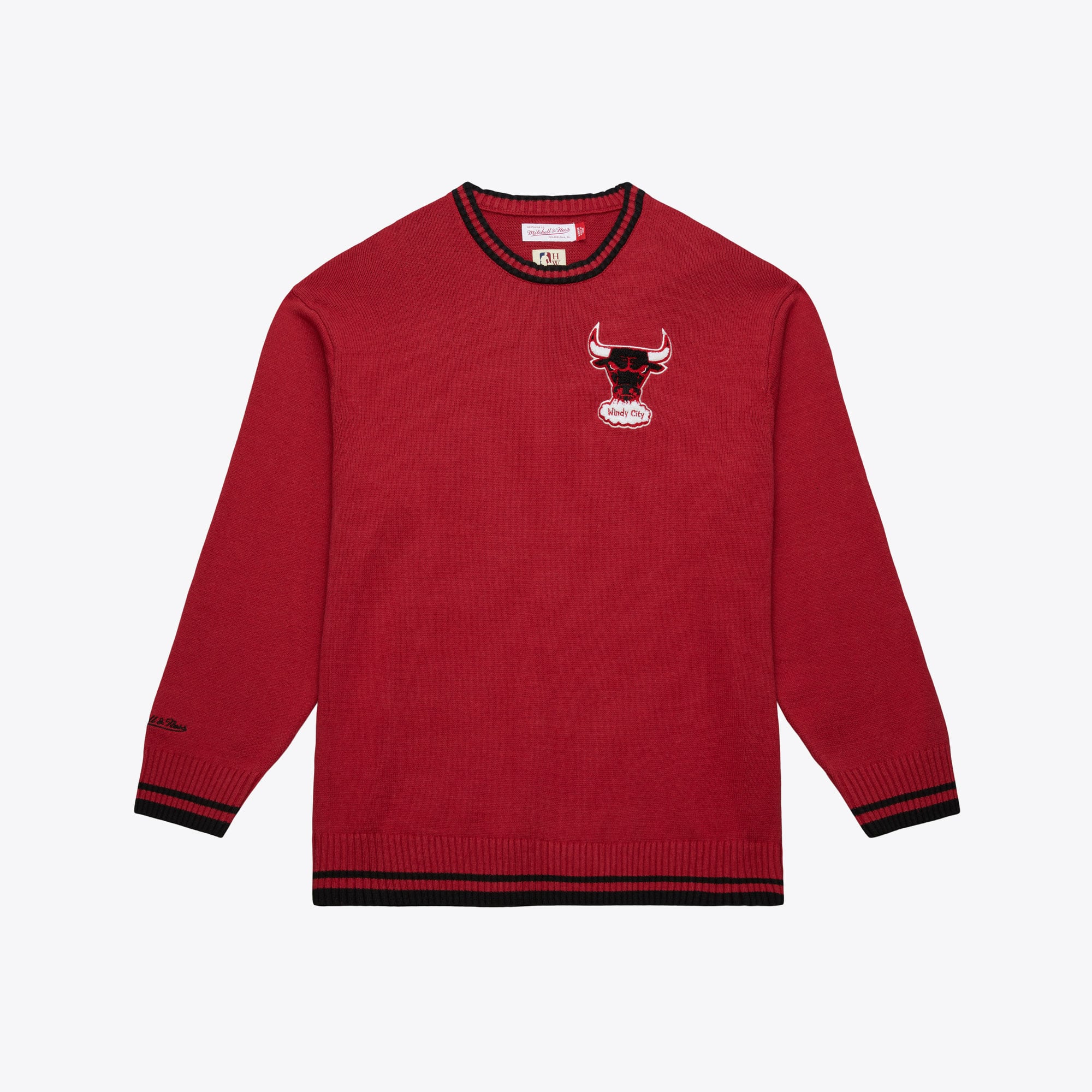 Chicago Bulls Red Hardwood Classics Throwback Sweater