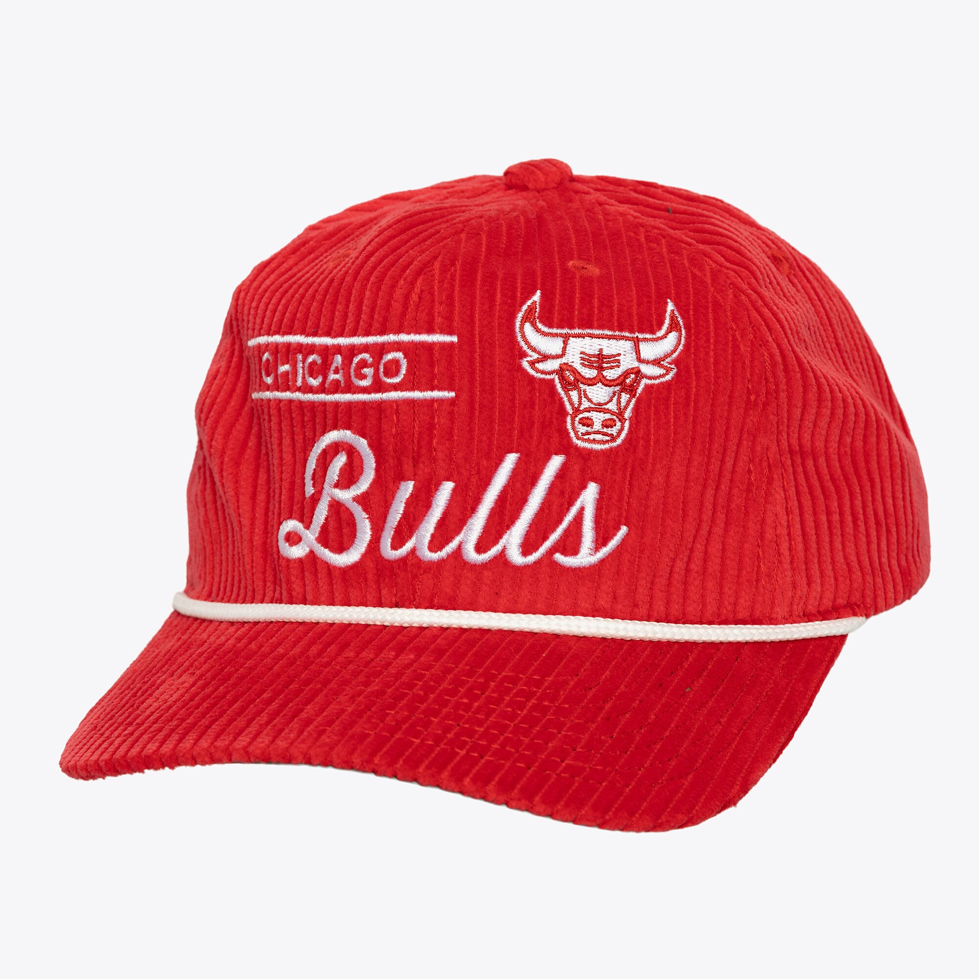 Chicago Bulls Red Old School Snapback Hat