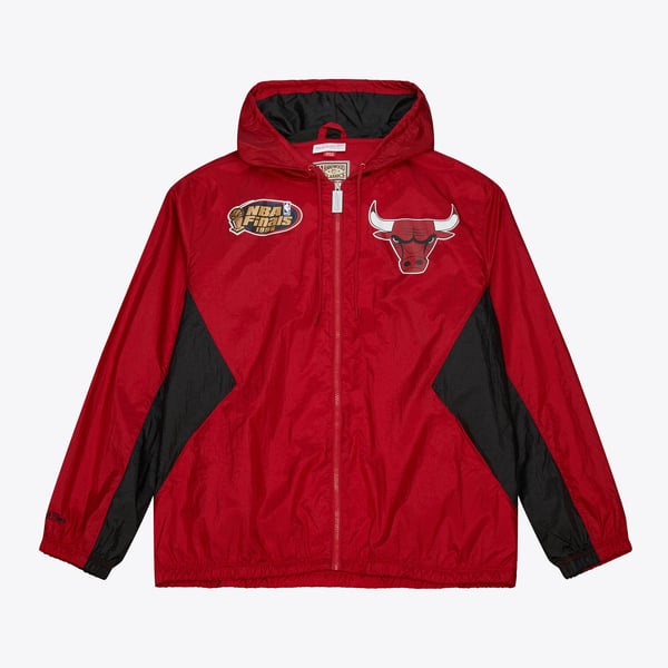 Chicago Bulls Red Playmaker Vintage Full-Zip Windbreaker Jacket