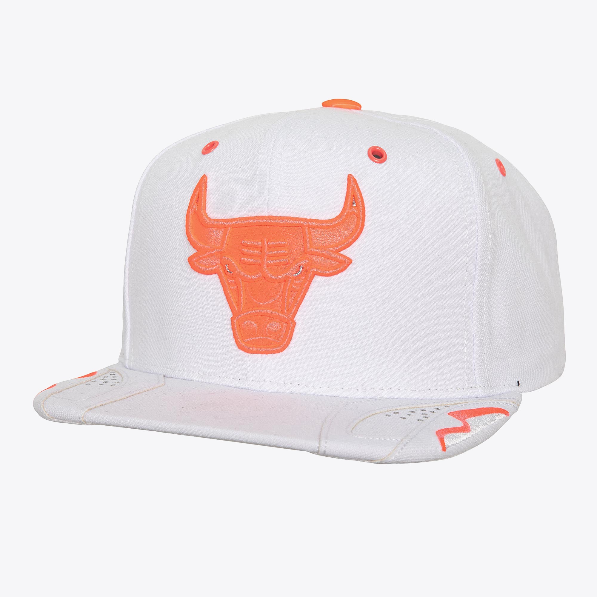 Chicago Bulls White/Orange Day Six Snapback Hat