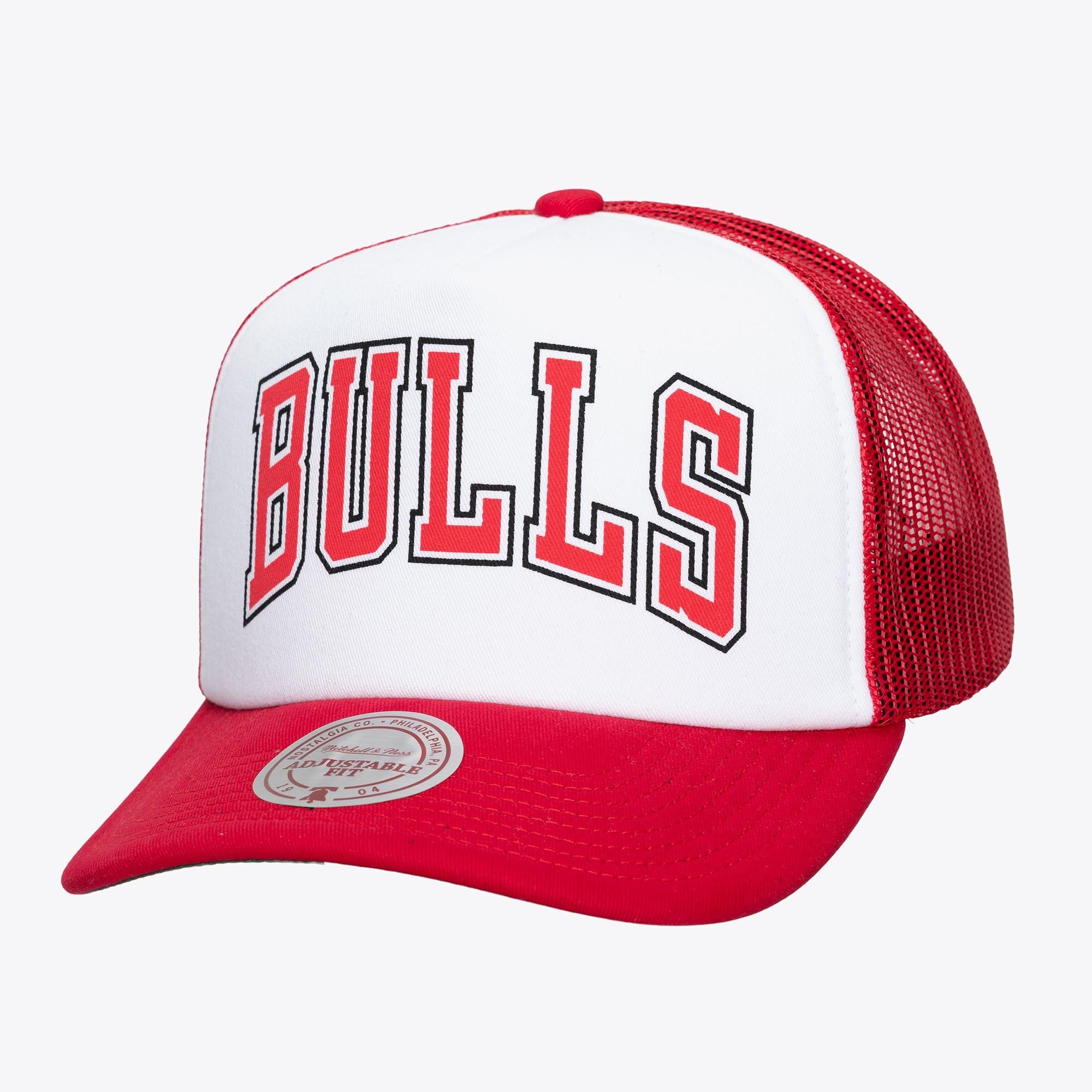 Chicago Bulls White/Red Print It Trucker Adjustable Hat