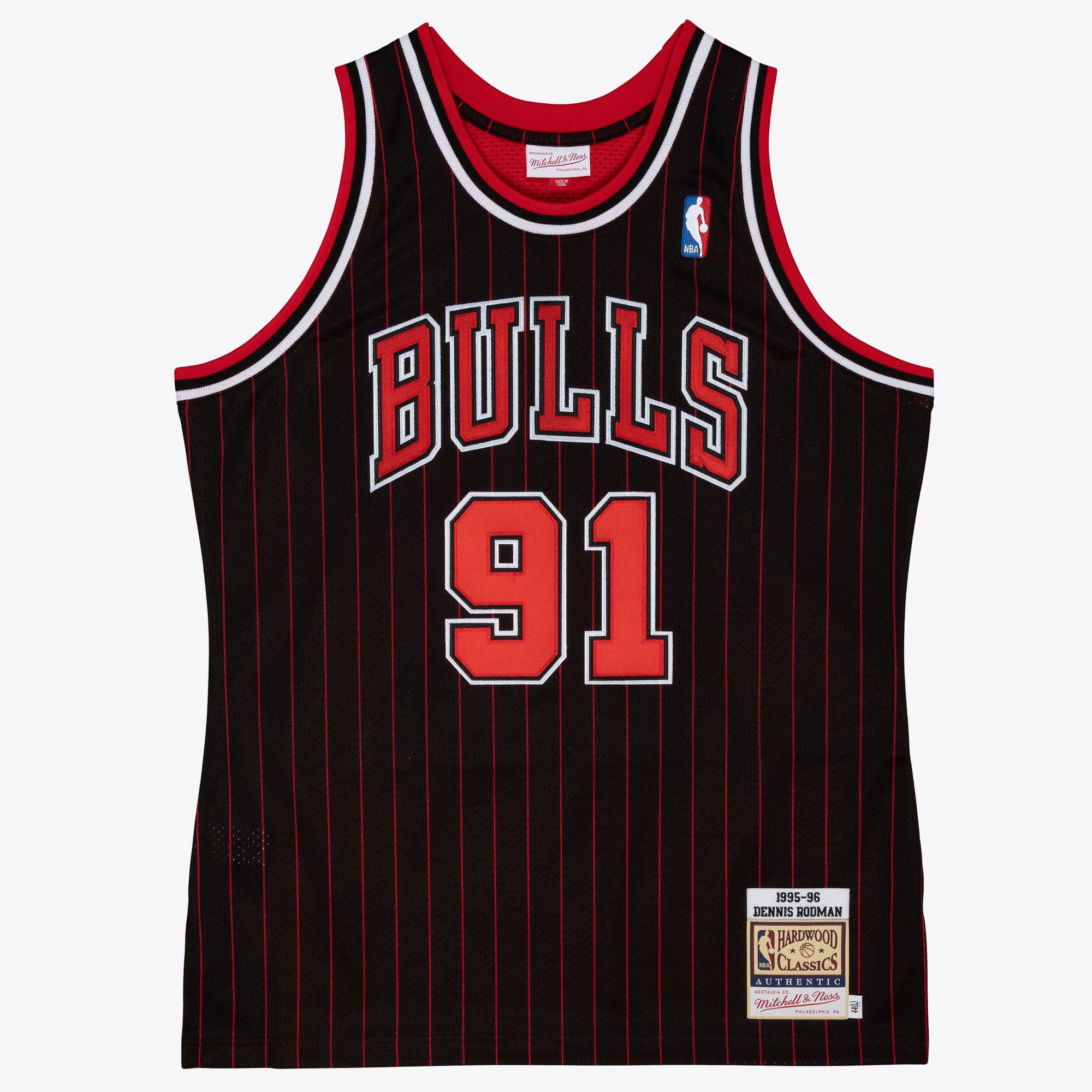 Dennis Rodman Chicago Bulls 1995-96 Black Authentic Jersey