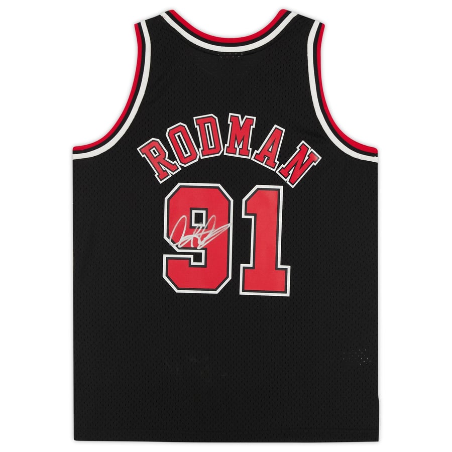 dennis rodman(ロッドマン)】PISTONS mitchell & ness jersey 直筆