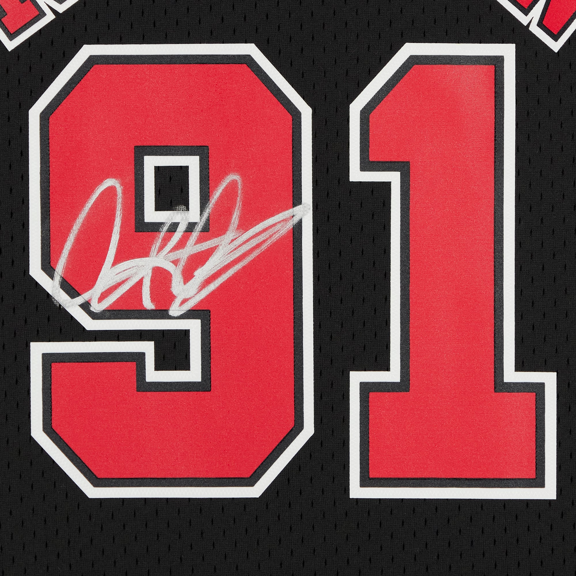 Dennis Rodman Chicago Bulls Autographed Black 1997-98 Mitchell & Ness Replica Jersey