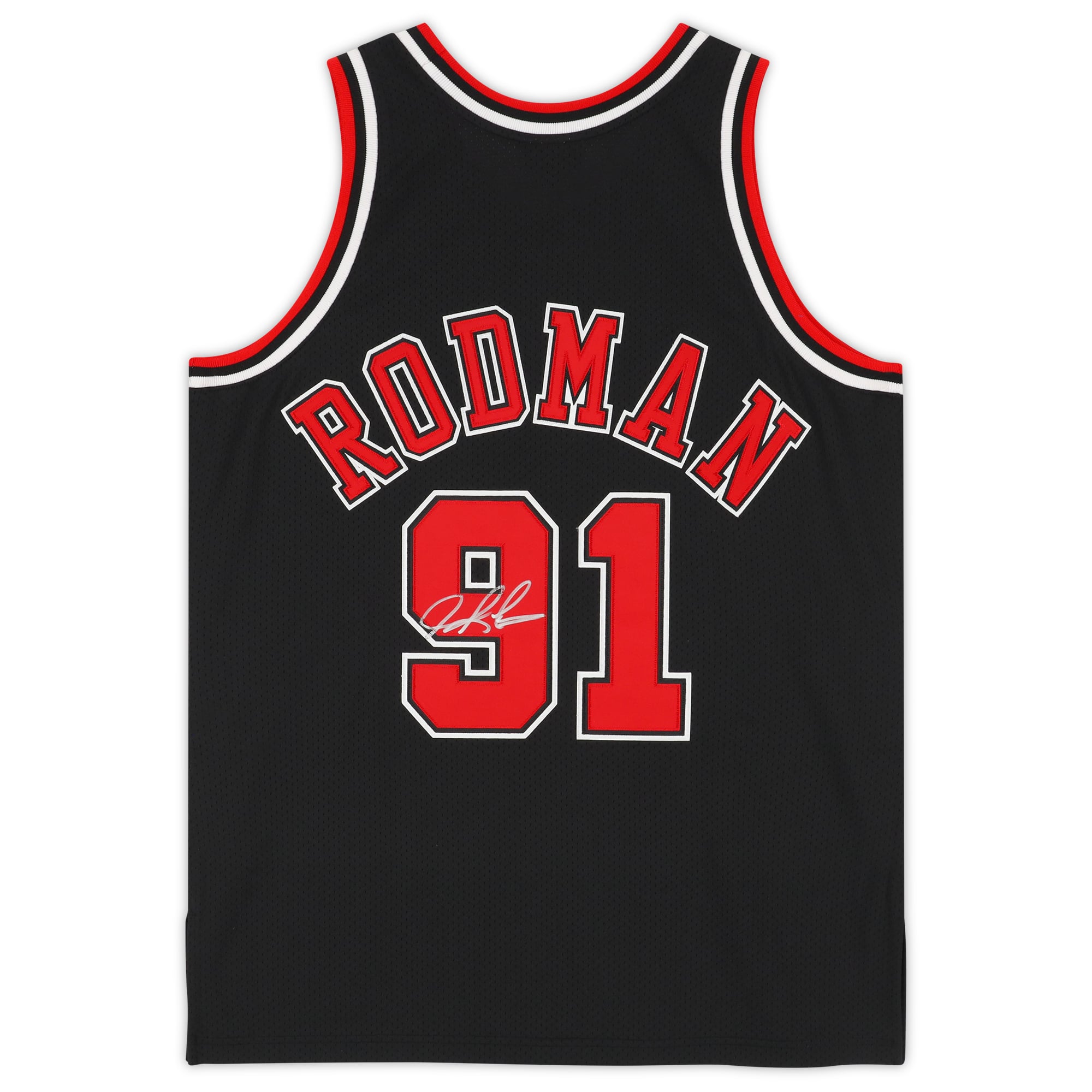 Dennis Rodman Chicago Bulls Autographed Black Mitchell & Ness 1996-97 Authentic Jersey