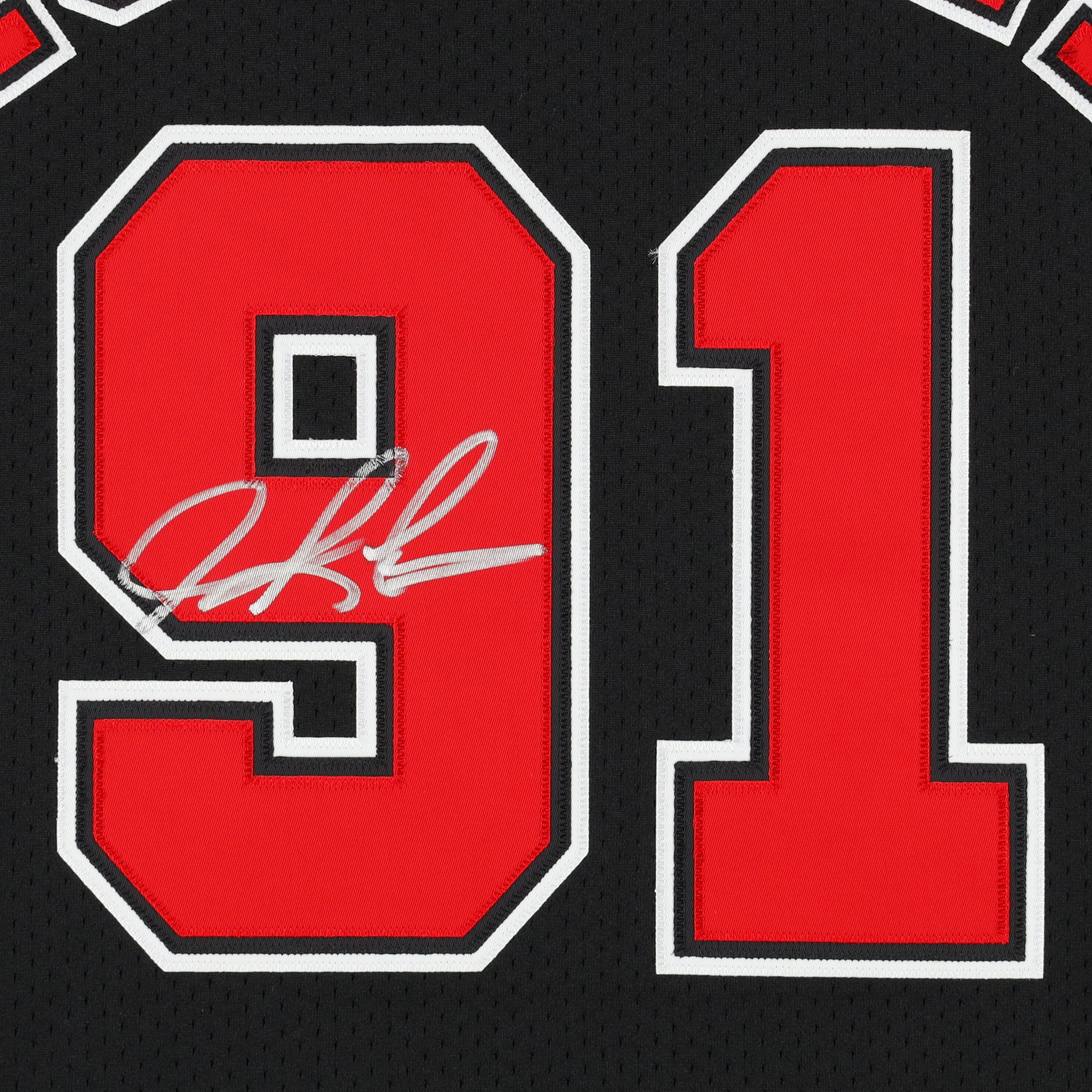 Dennis Rodman Chicago Bulls Autographed Black Mitchell & Ness 1996-97 Authentic Jersey