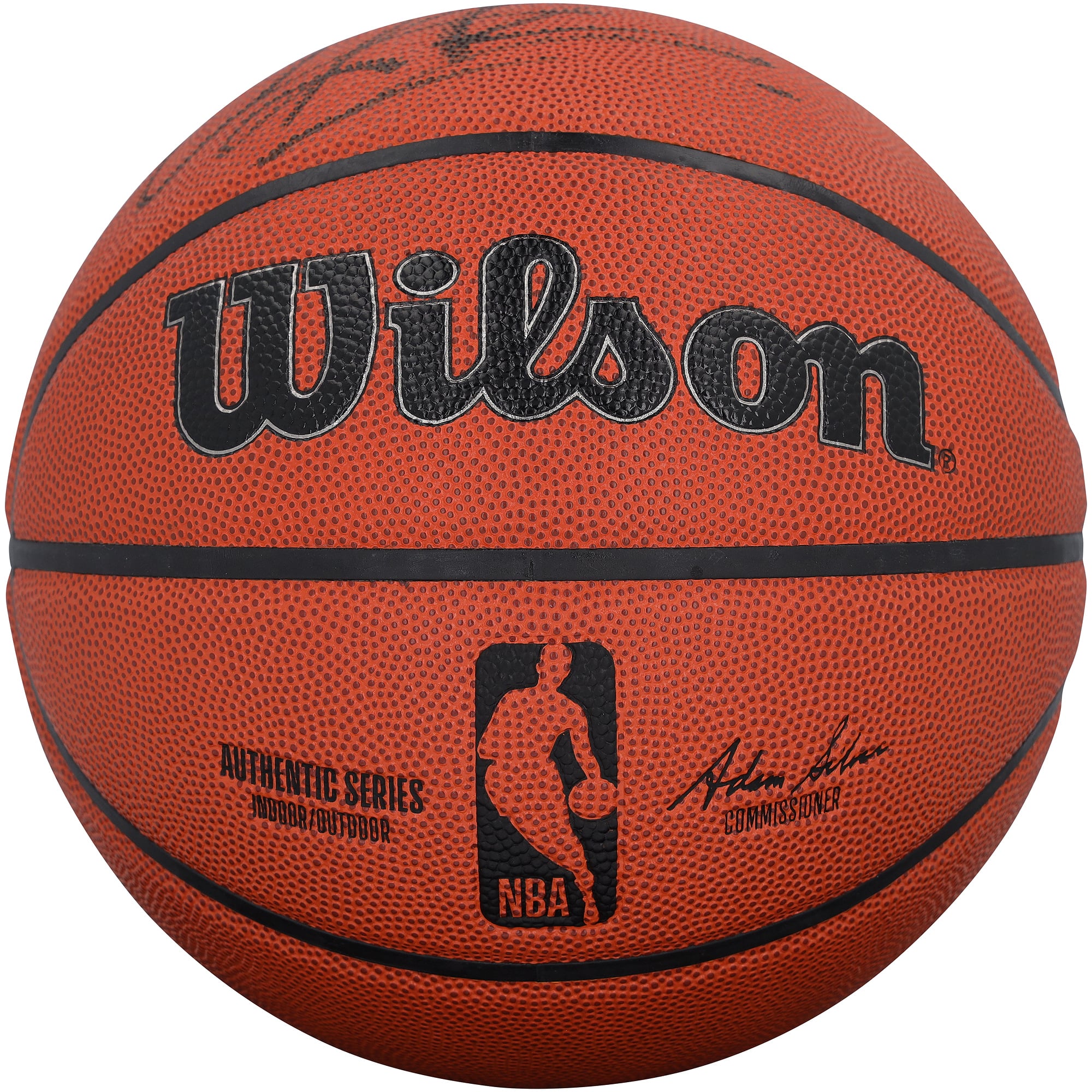 Ballon de basket-ball Wilson Authentic Series autographié par Dennis Rodman (Chicago Bulls) - Encre noire