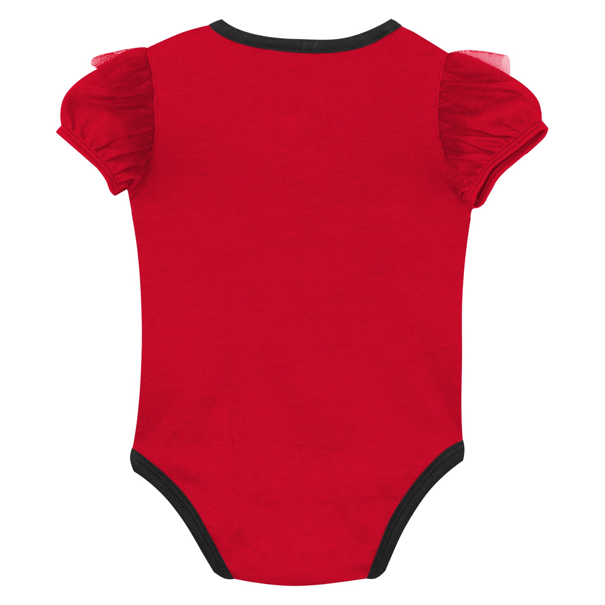 Ensemble body, pantalon et bandeau rouge/gris Chicago Bulls pour bébé fille Outerstuff, motif cœur de l'équipe