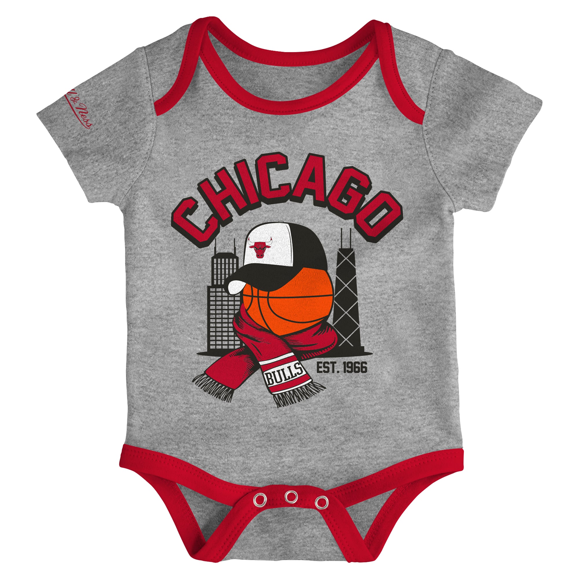 Ensemble de 3 bodies Mitchell & Ness Chicago Bulls pour bébé