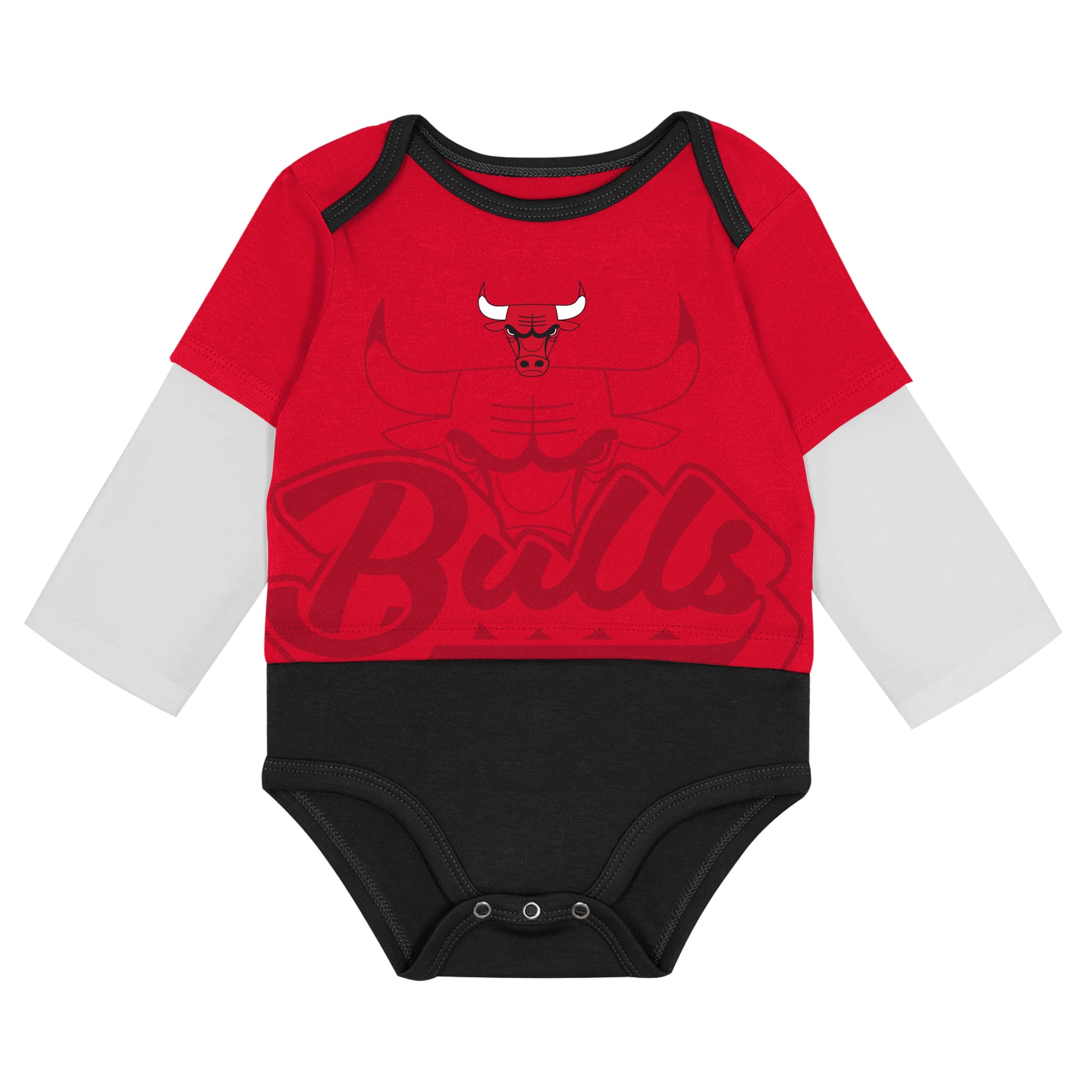 Ensemble trois pièces pour bébé Outerstuff Chicago Bulls Rim Protectors : body et pantalon