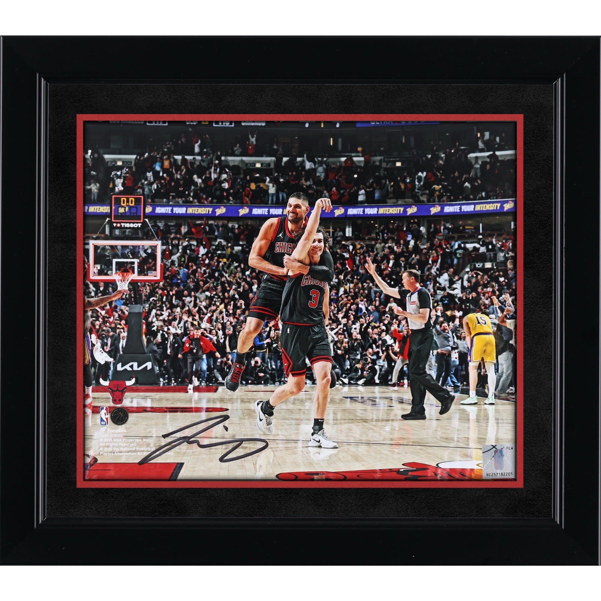 Josh Giddey Chicago Bulls Autographed 8" x 10" Game Winner vs. Lakers Photograph