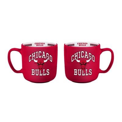 Chicago Bulls Logo Brands Two-Piece 15oz. Stripe Mug Set