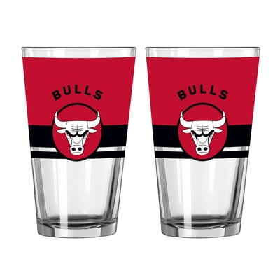 Chicago Bulls Logo Brands Two-Piece 16oz. Horizon Pint Glass Set