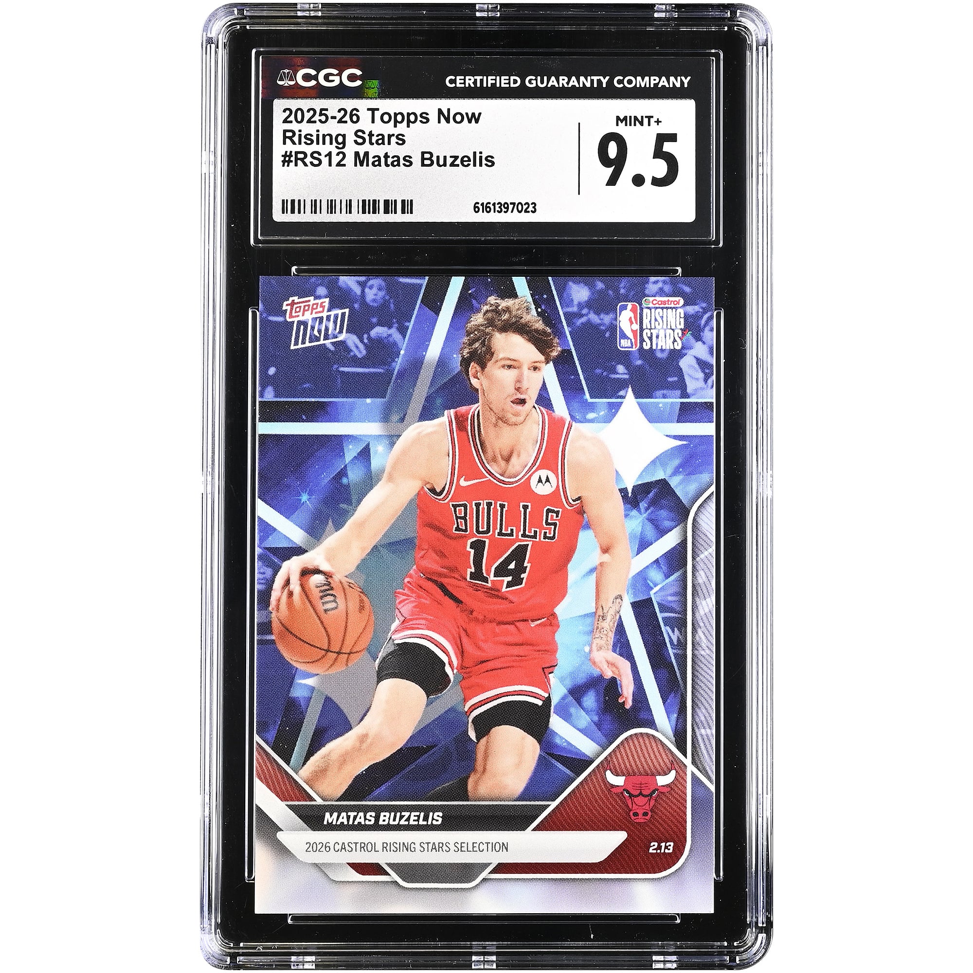 Matas Buzelis Chicago Bulls 2025-26 Topps Now Rising Stars #RS12 CGC Authenticated Card