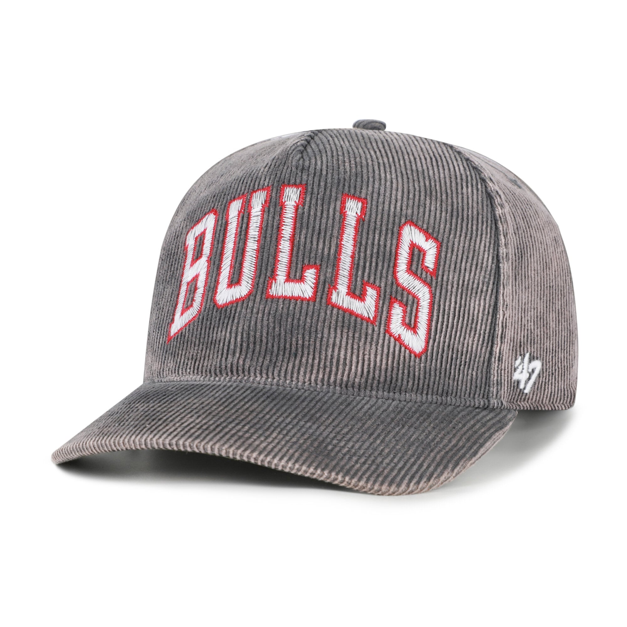 Men's '47 Charcoal Chicago Bulls Reclaim Snow Wash Corduroy Adjustable Hitch Hat