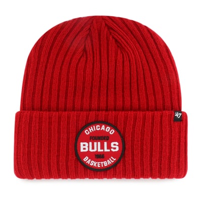  Chicago Bulls '47 Ribbed Snowdrift Cuffed Knit Hat - Red