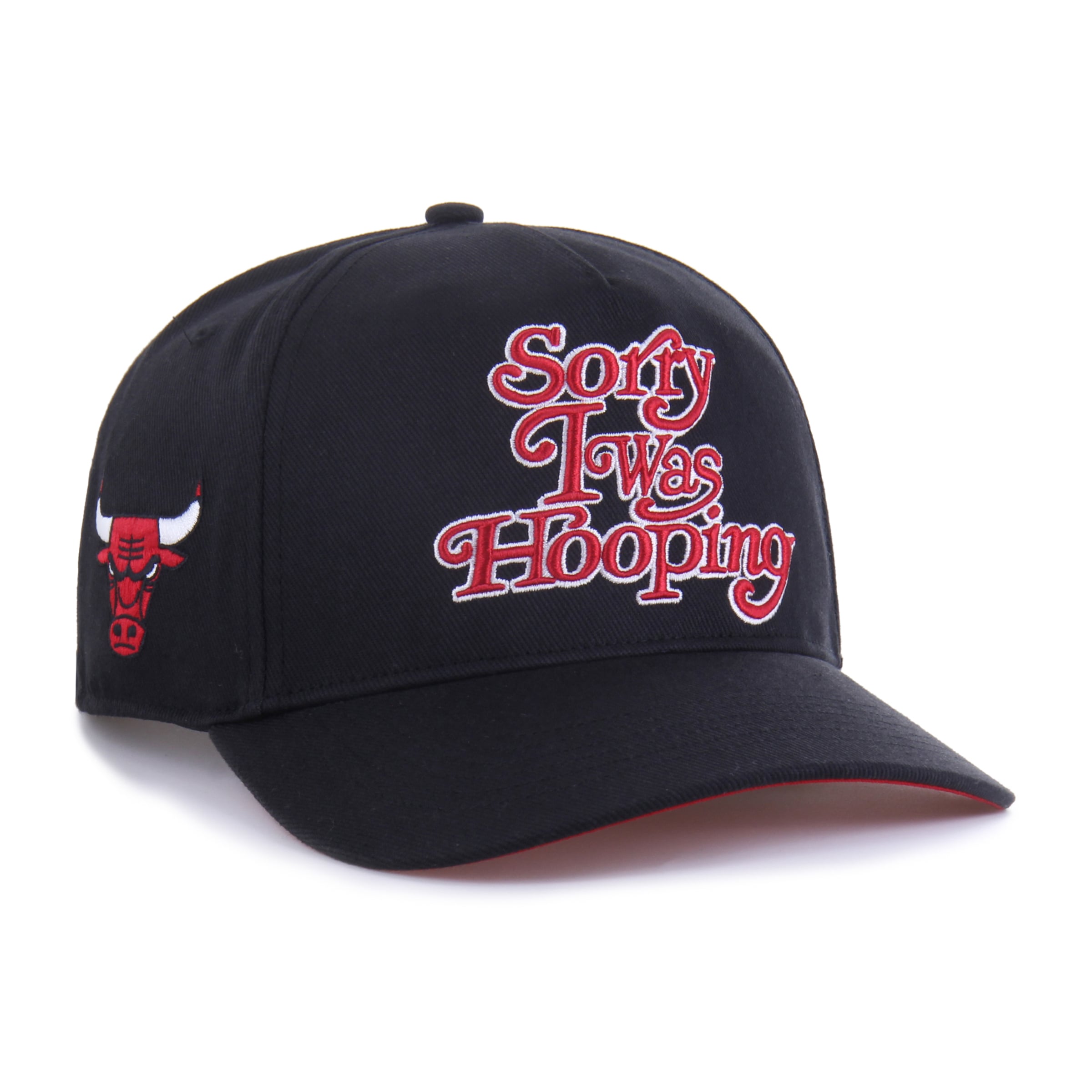 Men's Chicago Bulls Brand Seen by '47 Black Sorry I Was Hooping Hitch Adjustable Hat